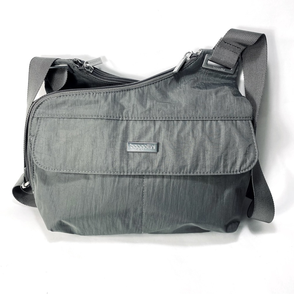 Baggallini Bags Hailey Style Gray Silver Crossbody Everyday Bag Purse